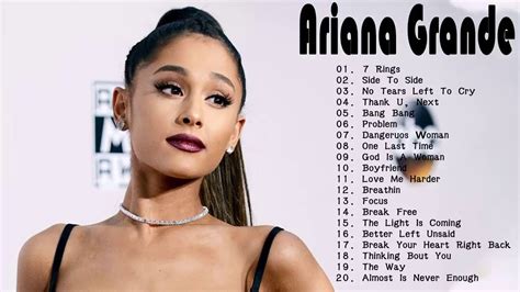 ariana grande songs list in order